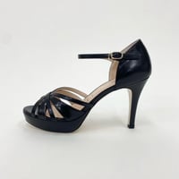 クロスプラットフォームヒールサンダル/ Cross plat form heel sandal L0257 (BLACK）