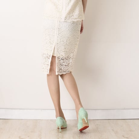 ビジューバックルヒールパンプス / Bijou buckle heel pumps L0221（L.GREEN/S）
