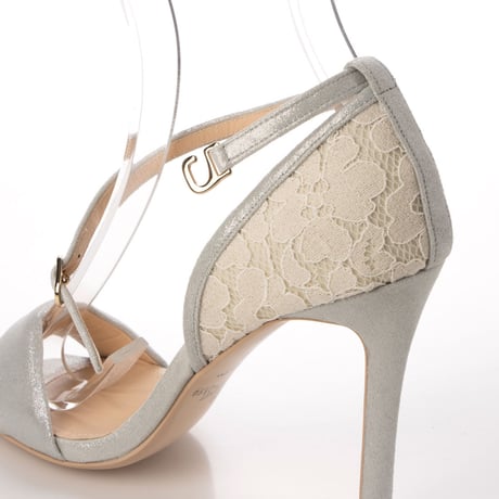 レースコンビネーションネックストラップサンダル/Lace combination neck strap sandals L0160 (SILVER）