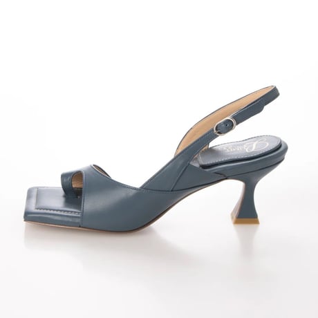スクエアトゥバックストラップトングサンダル/Square toe back strap tong sandals L0238（BULE GRAY）