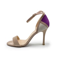 カラーパネルネックストラップサンダル/Color panel neck strap sandals L0219 (BEIGE）