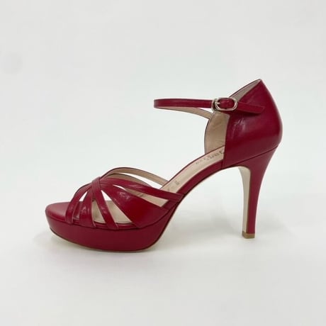 クロスプラットフォームヒールサンダル/ Cross plat form heel sandal L0257 (RED）