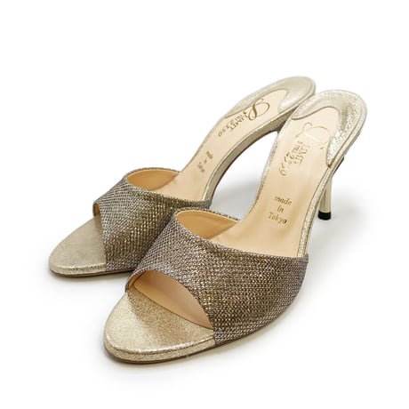 スパイクヒールミュールサンダル/Spike heel mule sandals L0217 (L.GOLD）