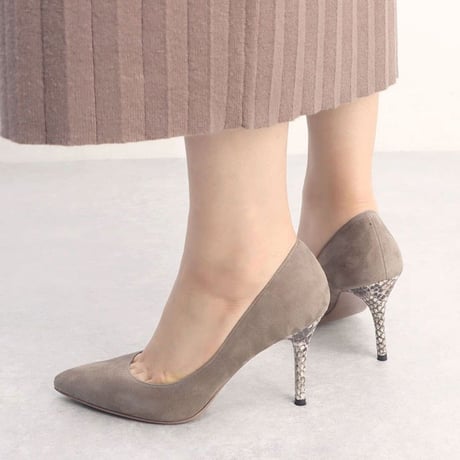 パイソンピンヒールパンプス  / Python pin heel pumps L0209 (OAK/S）