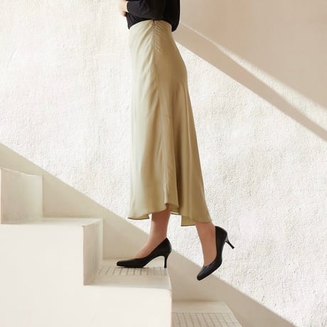 アーモンドトゥオールウェザーパンプス/Almond toe all weather pumps L0264 (BLACK)
