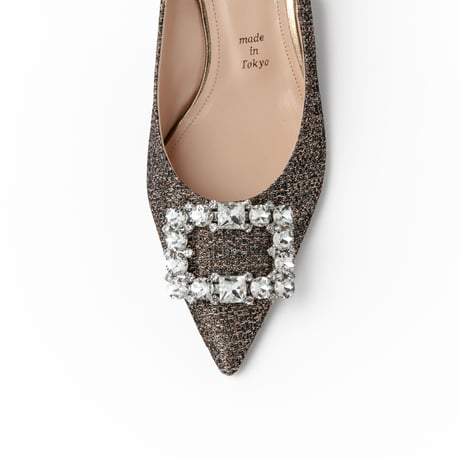 ビジューバックルポインテッドパンプス / Bijou buckle pointed pumps L0268 (BRONZE)
