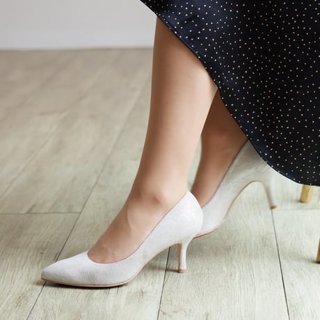 フォイルプロセッシングパンプス / Foil processing pumps L0137 (SILVER）