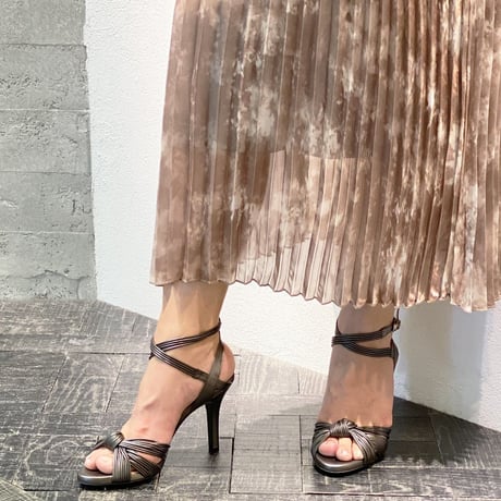 ノットデザインヒールトラップサンダル / Knot design heel trap sandals L0177（ÉTAIN）