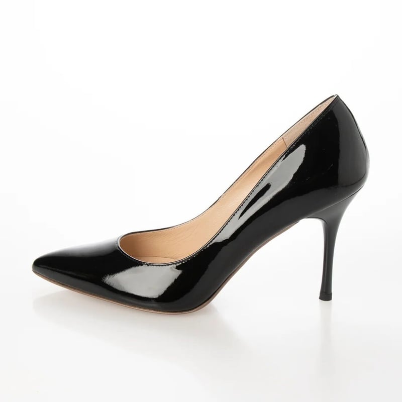 ポインテットトゥエナメルヒールパンプス/Pointed Toe Enamel Heel Pum...