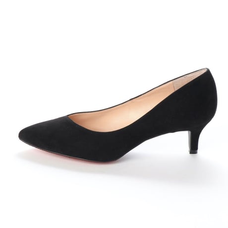 バイアスカットヒールパンプス / Bias cut heel pumps L0203 (BLACK/S）