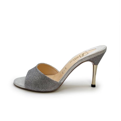 スパイクヒールミュールサンダル/Spike heel mule sandals L0217 (SILVER）