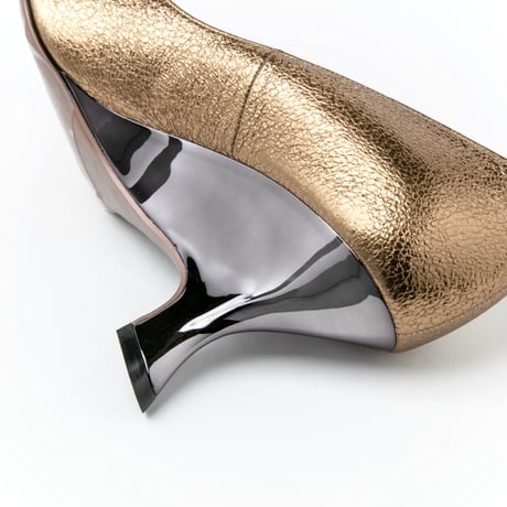 メタリックウェッジパンプス/Metallic wedge pumps L0261 (SNAKE)