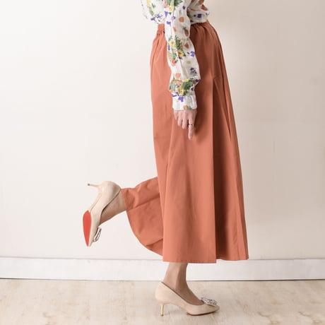 ビジューバックルヒールパンプス / Bijou buckle heel pumps L0221（P.BEIGE/S）