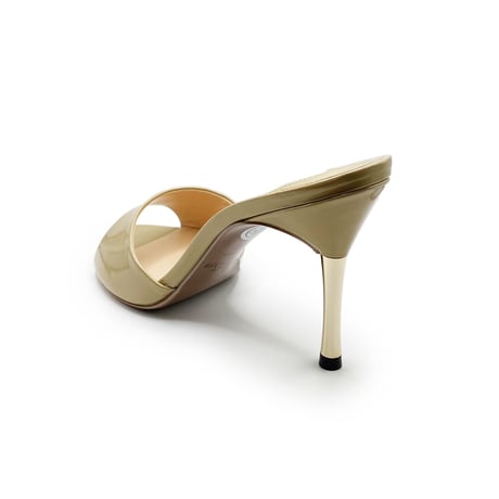 スパイクヒールミュールサンダル/Spike heel mule sandals L0217 (L.BEIGE/E）