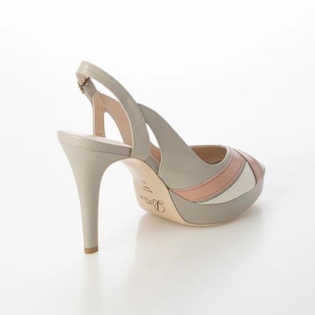 オープントゥプラットフォームスリングバックヒールサンダル/Open toe plat form sling back heel sandal L0256 (L.GRAY/C）