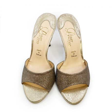 スパイクヒールミュールサンダル/Spike heel mule sandals L0217 (L.GOLD）
