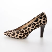 ポニーレザーデザインポインテットトゥパンプス/Pony leather design pointed toe pumps L0259 (Giraffe)
