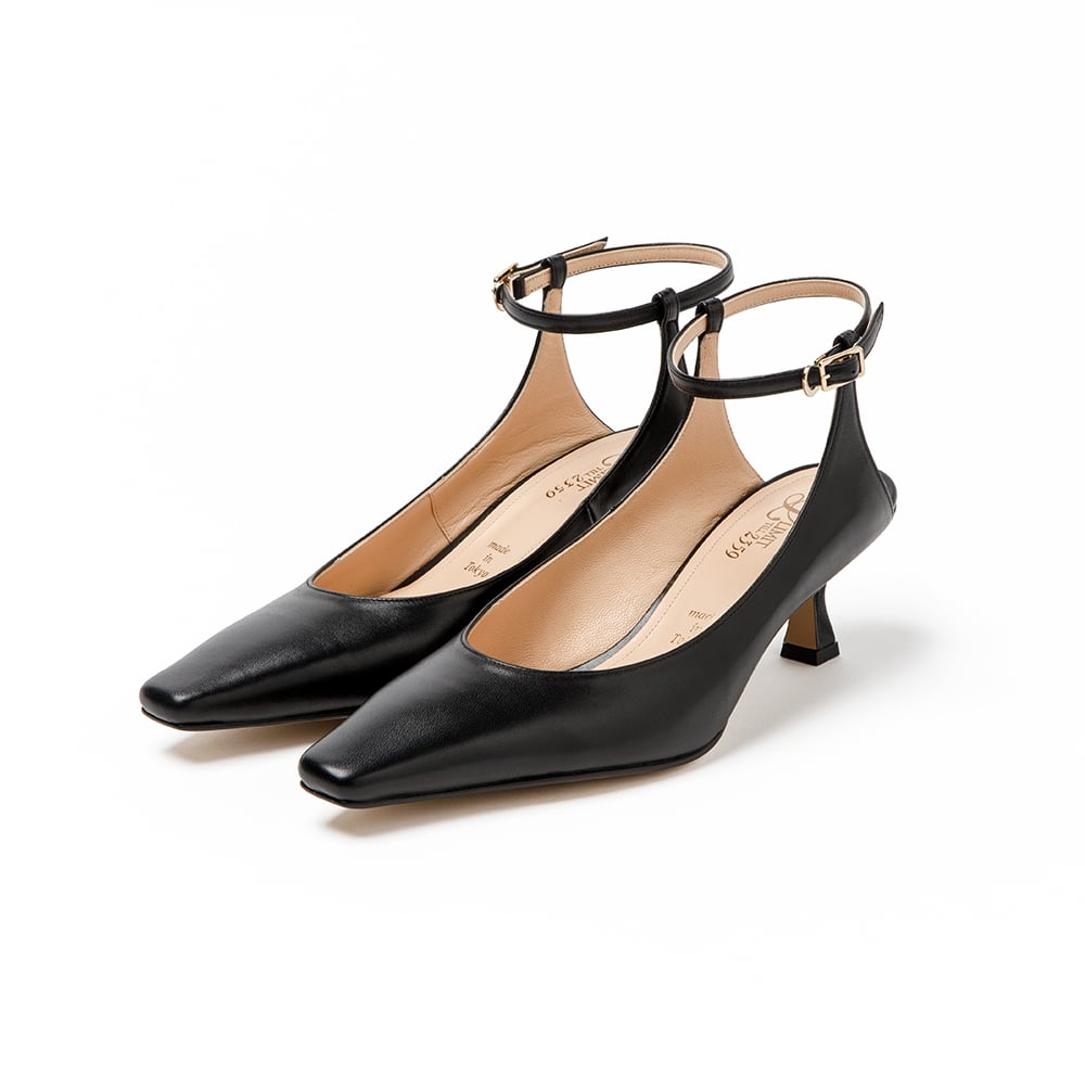 シャテル　パンプス スクエアトゥネックベルトパンプス/Square Toe Neck Belt Pumps L02
