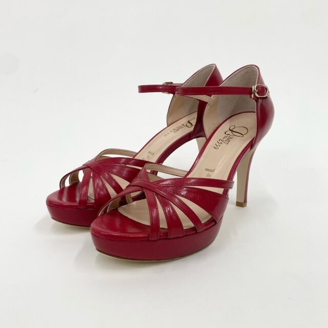 クロスプラットフォームヒールヒールサンダル/ Cross Plat Form Heel Sandal L0257 (RED）