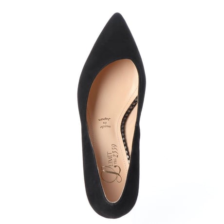 バイアスカットヒールパンプス / Bias cut heel pumps L0203 (BLACK/S）