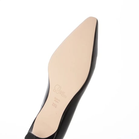 スリムスクエアトゥローヒールパンプス/Slim square toe low heel pumps L0243（BLACK）