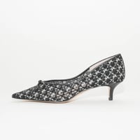 ポインテッドリボンチュールパンプス/ Pointed ribbon tulle pumps L0273 (BLACK/C)