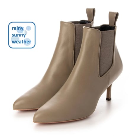 オールウェザーポインテッドサイドゴアショートブーツ/All weather pointed side gore short boots L0230 (GREIGE)