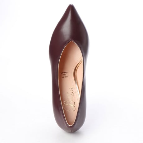 ポインテッドVカットヒールパンプス/ Pointed v-cut heel pumps L0193 (WINE）