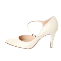 バイアスストラップパンプス/ Bias strap pumps L0164 (IVORY）