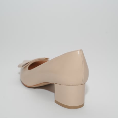 ポインテッドデザインチャンキーパンプス/ Pointed design chunky heel pumps L0280 (BEIGE)