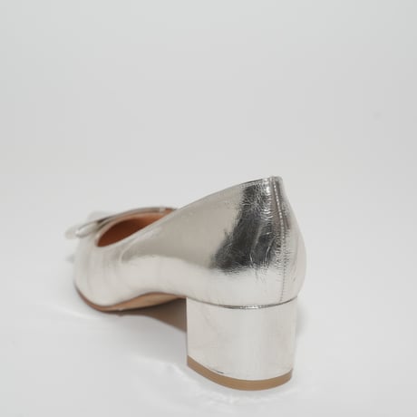 ポインテッドデザインチャンキーパンプス/ Pointed design chunky heel pumps L0280 (SILVER)