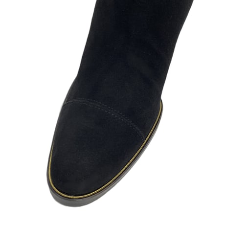 バックチェーンニーハイブーツ back Chain knee high boots L0272 (BLACK/S)