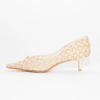 ポインテッドリボンチュールパンプス/ Pointed ribbon tulle pumps L0273 (IVORY/C)