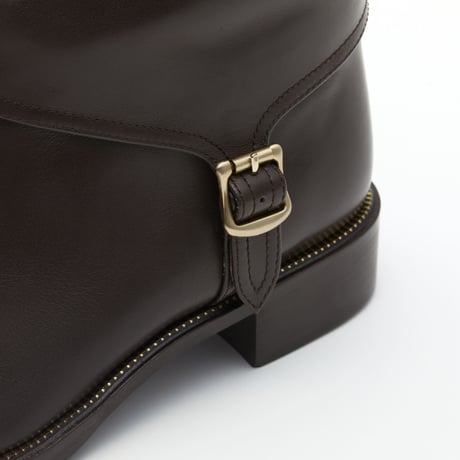 ミドル丈バックルアクセントジョッキーブーツ/middle buckle accent Jockey Boots  L0286（D.BROWN）