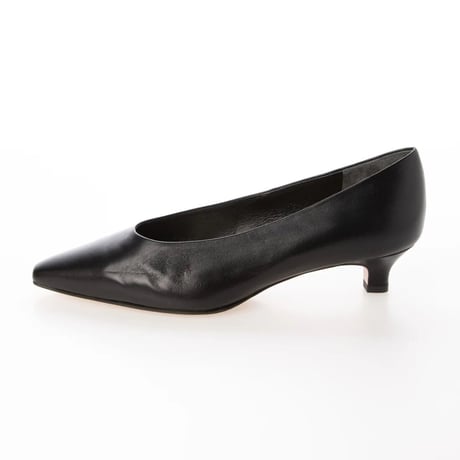 スリムスクエアトゥローヒールパンプス/Slim square toe low heel pumps L0243（BLACK）