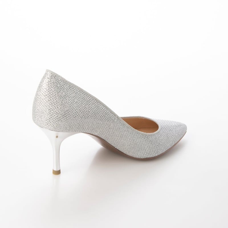 グリッターメッシュメタルヒールパンプス 7cm/Glitter mesh metal heel
