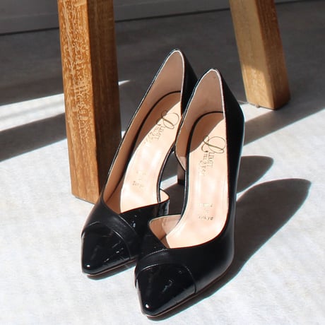 ポインテッドトゥセパレートヒールパンプス/Pointed to separate heel pumps L0224（BLACK/C）