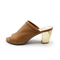 チャンキーヒールディープミュール/Chunky heel deep mules L0228 (M.BROWN）