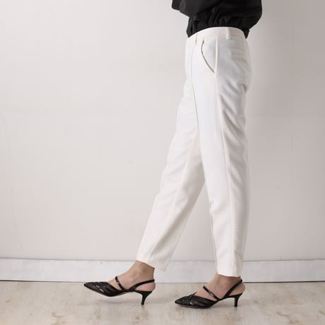 チュールコンビネーションスリングバックヒールパンプス / Tulle combination sling back heel pumps L0216 (BLACK）