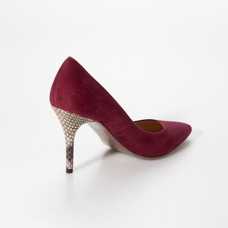 パイソンピンヒールパンプス  / Python pin heel pumps L0209 (WINE/S）