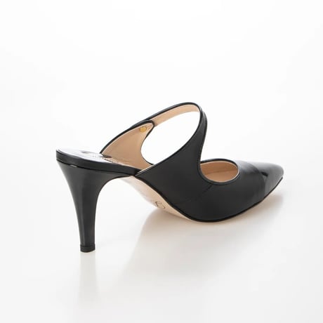 エナメルコンビストラップミュール/Enamel combi strap mule L0251（BLACK/C）