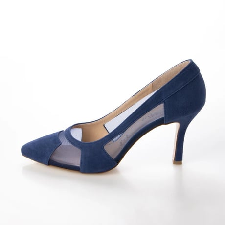 チュールポインテットパンプス/Tulle pointe pumps L0249 (BLUE/S）