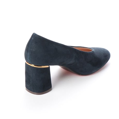 スクエアチャンキーヒールパンプス/ Square chunky heel pumps L0202（NAVY）
