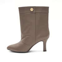 メタルボタンモチーフ付ルーズショートブーツ/metal botton motif Loose Short Boots L0287（GRAY）