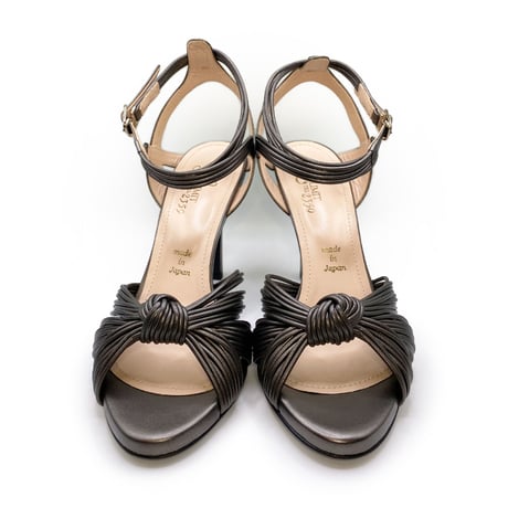 ノットデザインヒールトラップサンダル / Knot design heel trap sandals L0177（ÉTAIN）