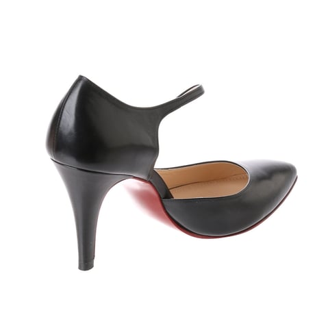 バイアスストラップパンプス/ Bias strap pumps L0164 (BLACK）