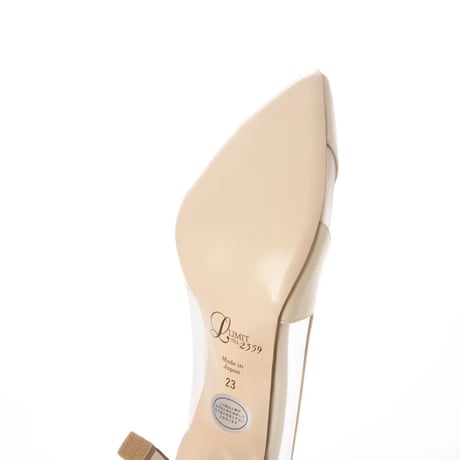 チュールポインテットパンプス/Tulle pointe pumps L0249 (IVORY）