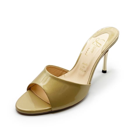 スパイクヒールミュールサンダル/Spike heel mule sandals L0217 (L.BEIGE/E）