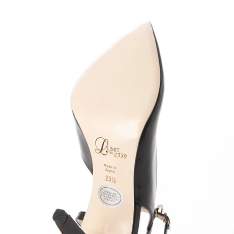 ポインテッドネックベルトパンプス/Pointed neck belt pumps L0253 (BLACK）