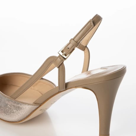 ポインテットトゥバックスリング/Pointed toe back sling L0250（BEIGE）